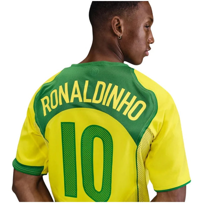 Brazil Retro 2004 Home Jersey - Ronaldinho #10