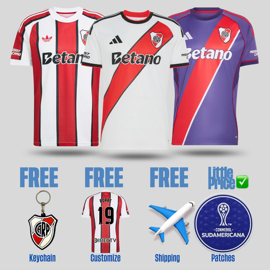 Combo River Plate 26/27 Home, Away and Third Jerseys