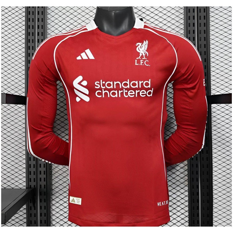 Liverpool Home Player Jersey 2025/26 - Long Sleeve