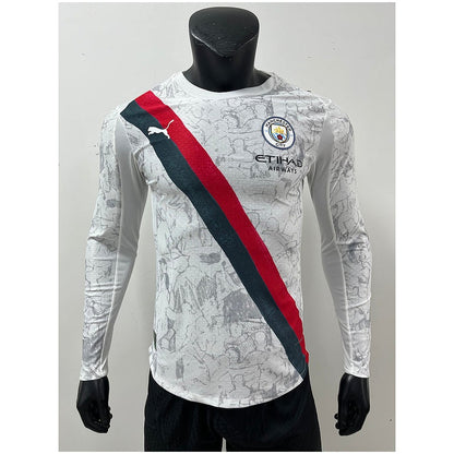 Manchester City Player KidSupper Jersey 2025/26 Long Sleeve