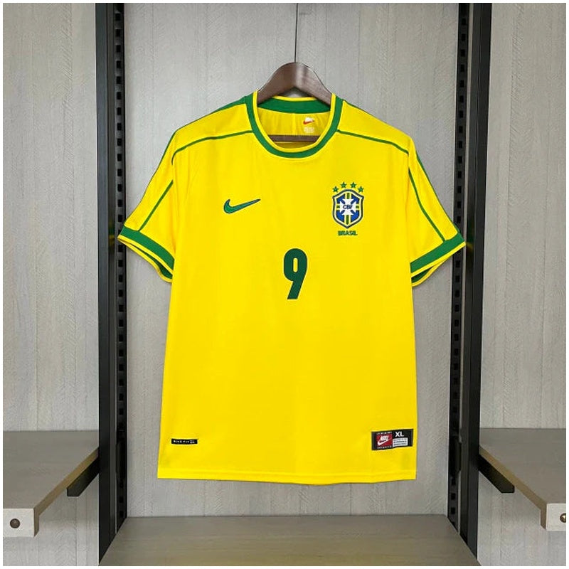 Brazil 1998/99 Retro Jersey - RONALDO #9