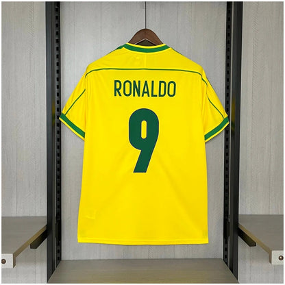 Brazil 1998/99 Retro Jersey - RONALDO #9