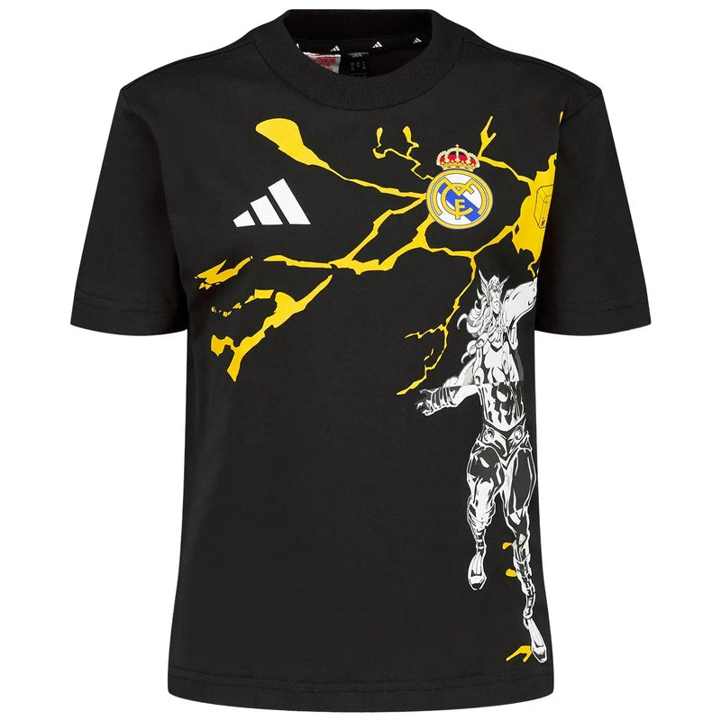 Real Madrid Kids Adidas x Marvel T-Shirt 25/26 Black