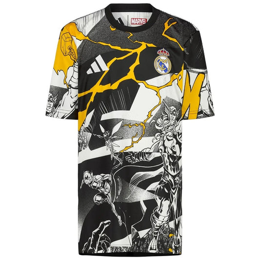 Real Madrid Adidas x Marvel Warm Up Shirt 25/26 White/Black