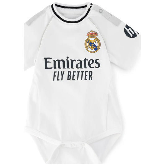 Real Madrid Baby Home Body Short Sleeve White 25/26