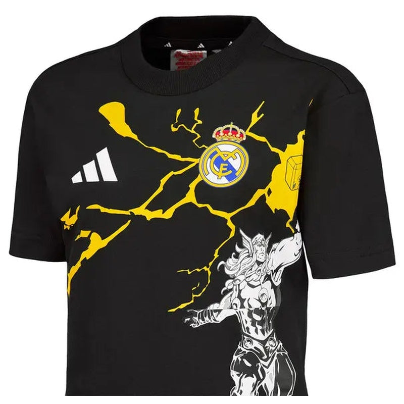 Real Madrid Kids Adidas x Marvel T-Shirt 25/26 Black