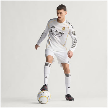 Real Madrid Home Long Sleeve Player Jersey 25/26