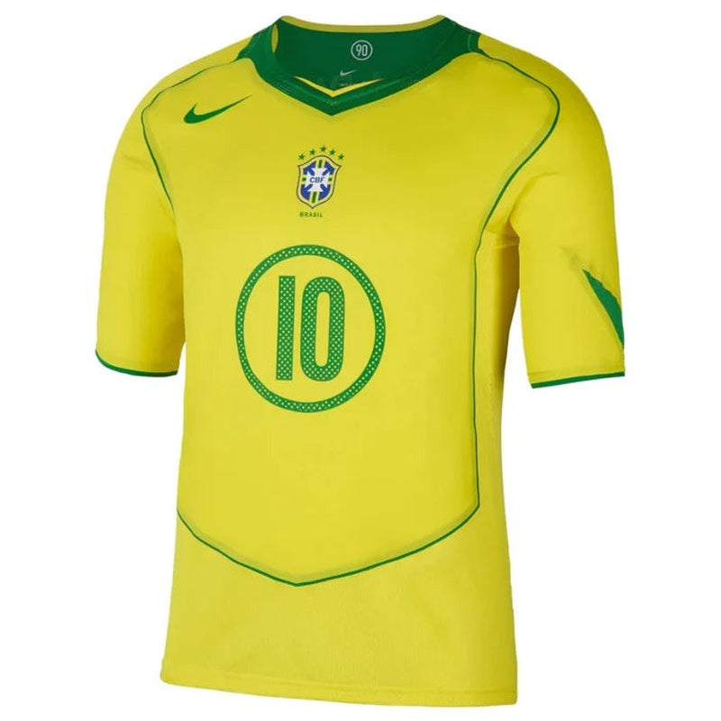 Brazil Retro 2004 Home Jersey - Ronaldinho #10