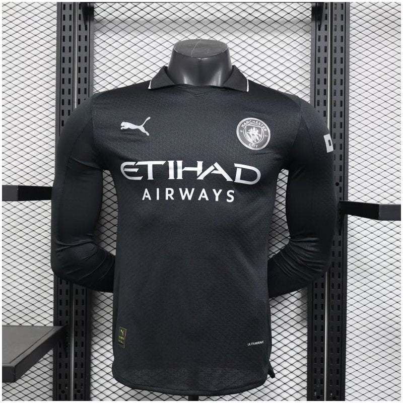 Manchester City Player Away Jersey 2025/26 Long Sleeve