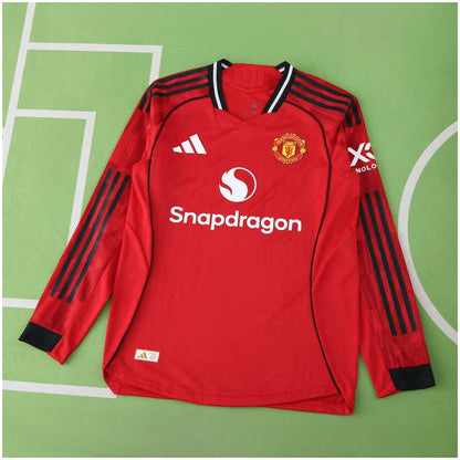 Manchester United Player Home Jersey 2025/26 - Long Sleeve