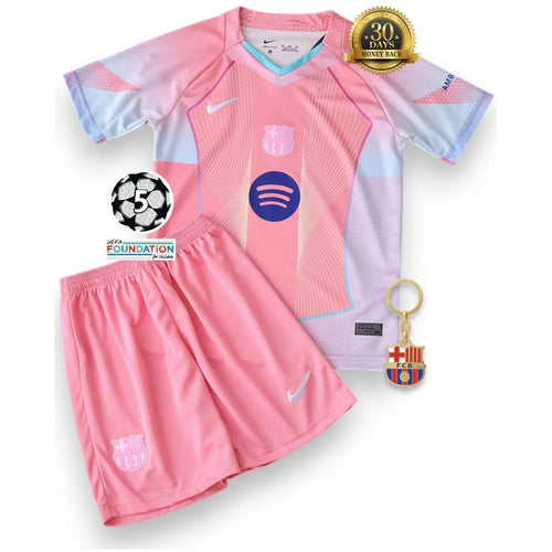 Kids Barcelona Special Edition Jersey Pink Kit 2025/26