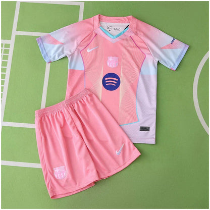 Kids Barcelona Special Edition Jersey Pink Kit 2025/26