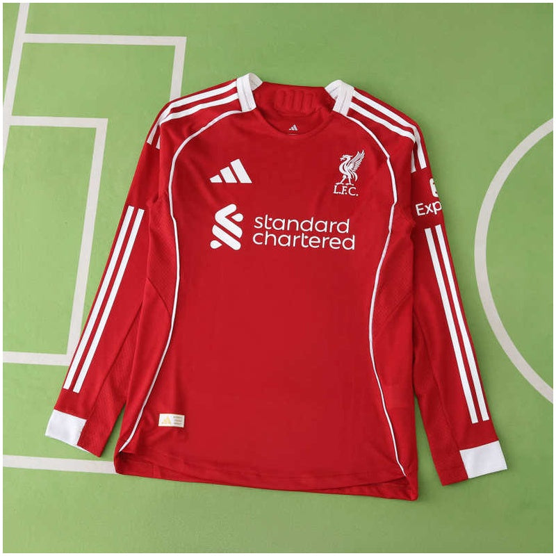 Liverpool Home Player Jersey 2025/26 - Long Sleeve