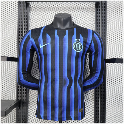 Inter Milan Home 2025/2026 Player Jersey - Long Sleeve