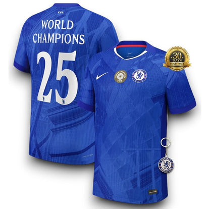 Chelsea Home Jersey 25/26 with World Champions 25 printing