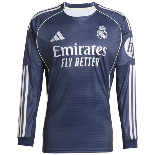 Real Madrid 2025/26 Away Long Sleeves Jersey