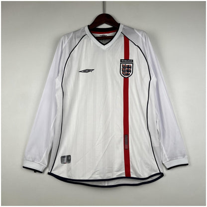 England Retro Home Jersey 2002 - Long Sleeve