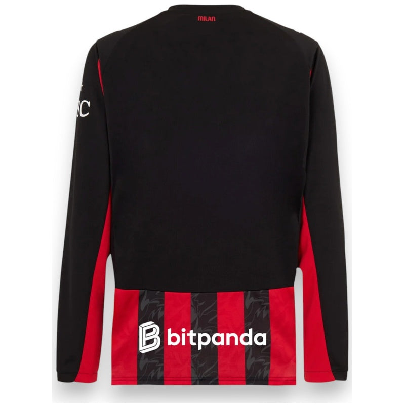 AC Milan Home Jersey 2025/26 Player Version - Long Sleeve