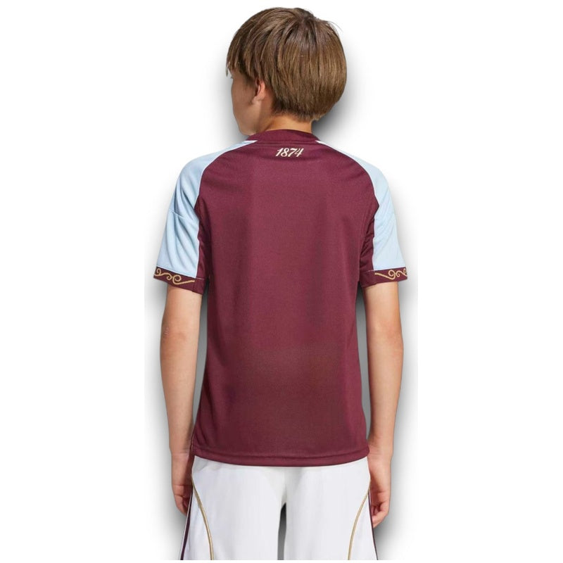 Kids Aston Villa Home Kit 2025/26