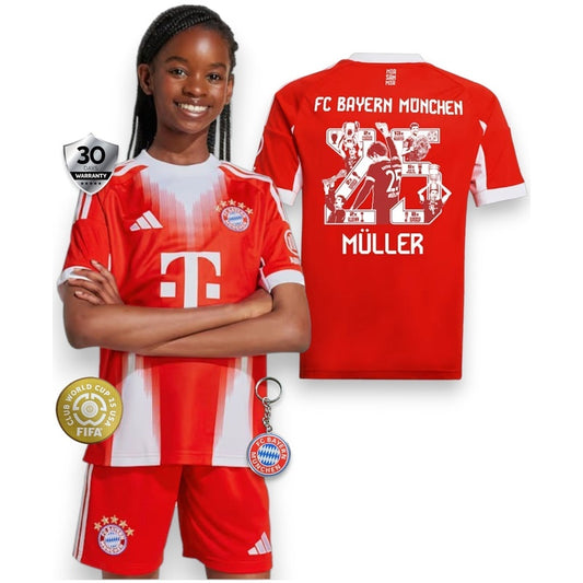 Kids Bayern Munich Jersey Home 2025/26 - Müller Special Edition