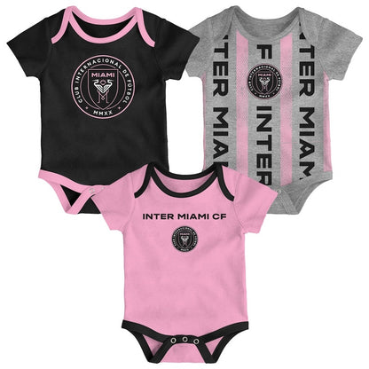 Newborn Inter Miami 3-Pack Bodysuit Set