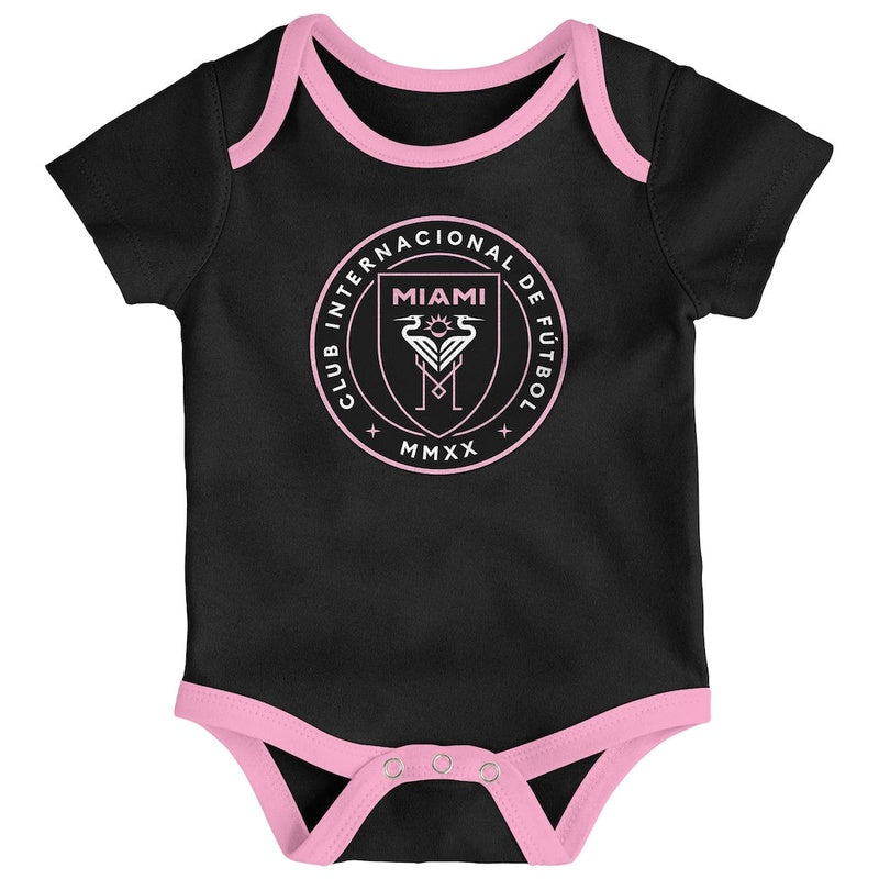 Newborn Inter Miami 3-Pack Bodysuit Set