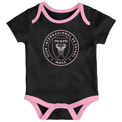 Newborn Inter Miami 3-Pack Bodysuit Set