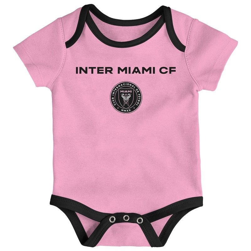 Newborn Inter Miami 3-Pack Bodysuit Set