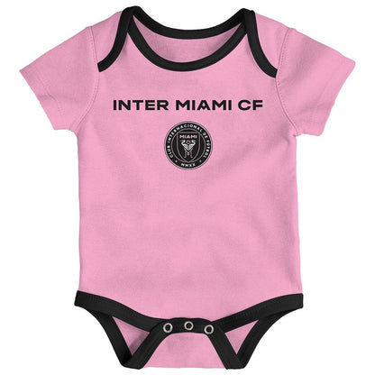 Newborn Inter Miami 3-Pack Bodysuit Set