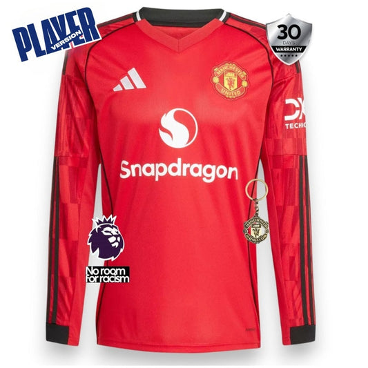 Manchester United Player Home Jersey 2025/26 - Long Sleeve
