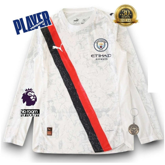 Manchester City Player KidSupper Jersey 2025/26 Long Sleeve