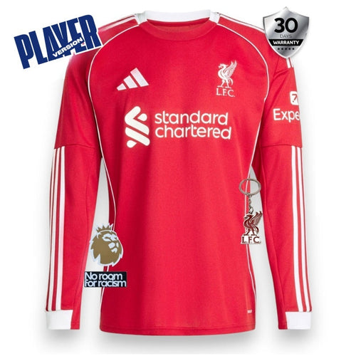 Liverpool Home Player Jersey 2025/26 - Long Sleeve