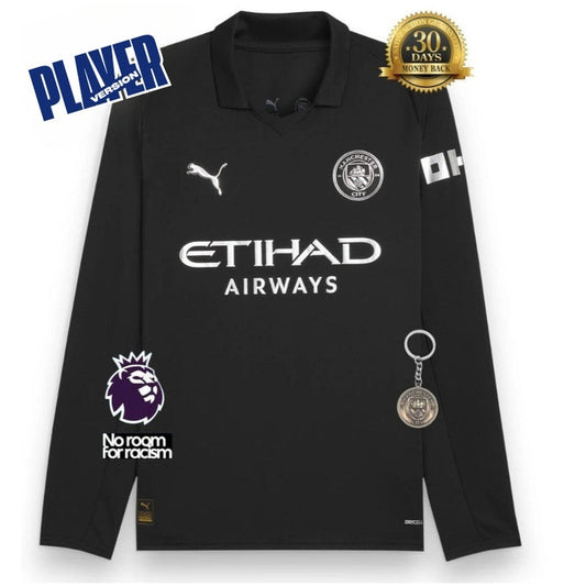 Manchester City Player Away Jersey 2025/26 Long Sleeve