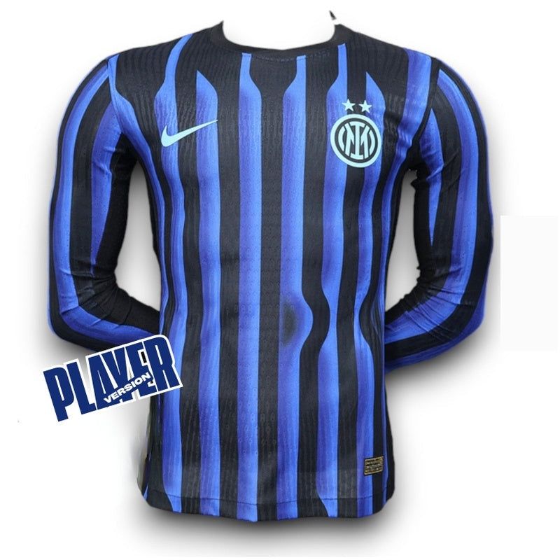 Inter Milan Home 2025/2026 Player Jersey - Long Sleeve