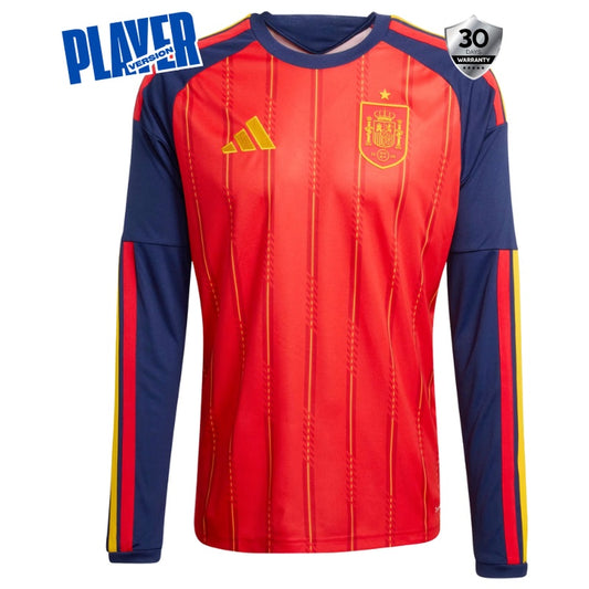 Spain Home Long Sleeve Jersey WC 2026 - Player Version