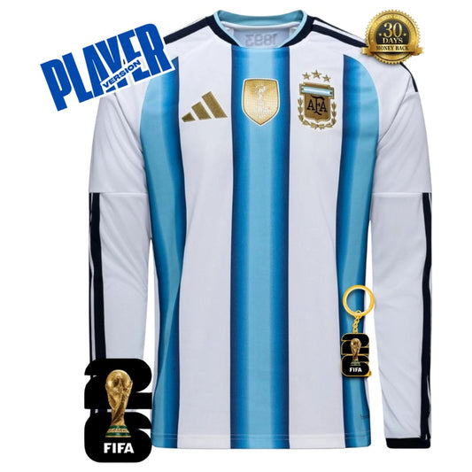Argentina World Cup 2026 Home Jersey Player Version - Long Sleeve